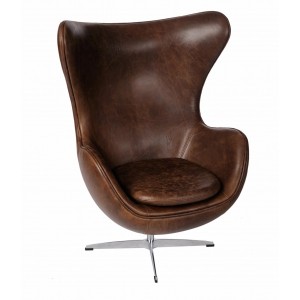Fotel Jajo brązowy ciemny vintage Premium/ 71208